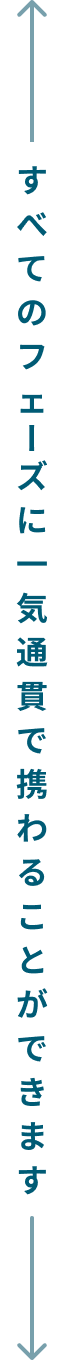 すべてのフェーズに一気通貫で携わることができます